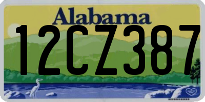 AL license plate 12CZ387