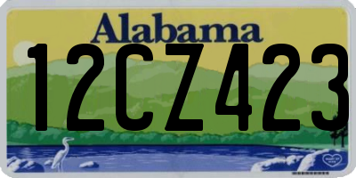 AL license plate 12CZ423