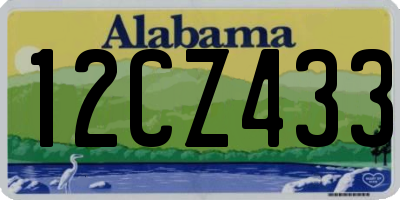 AL license plate 12CZ433