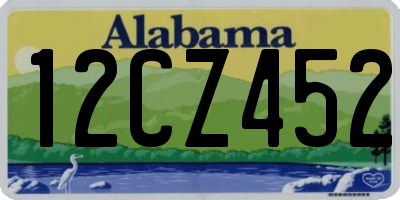 AL license plate 12CZ452