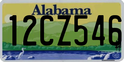 AL license plate 12CZ546