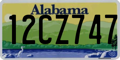 AL license plate 12CZ747