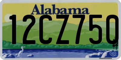 AL license plate 12CZ750