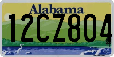AL license plate 12CZ804