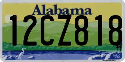 AL license plate 12CZ818