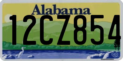 AL license plate 12CZ854