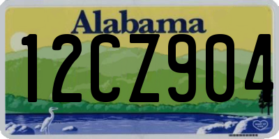 AL license plate 12CZ904