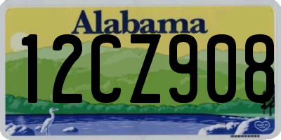 AL license plate 12CZ908