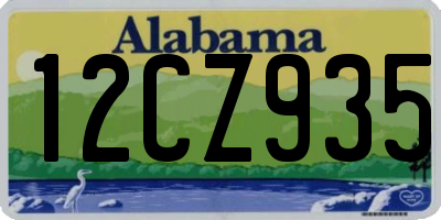 AL license plate 12CZ935