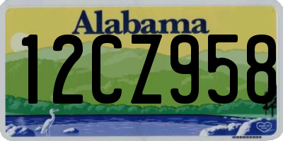AL license plate 12CZ958
