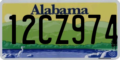 AL license plate 12CZ974