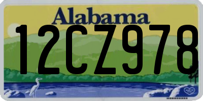 AL license plate 12CZ978