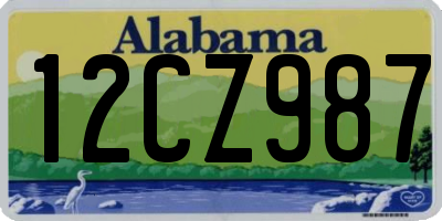 AL license plate 12CZ987