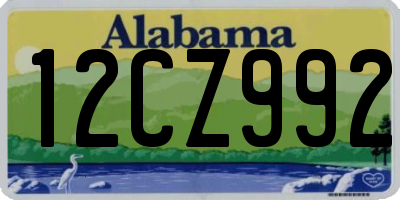 AL license plate 12CZ992