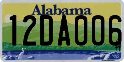 AL license plate 12DA006