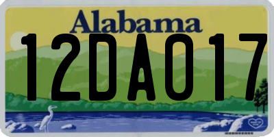 AL license plate 12DA017