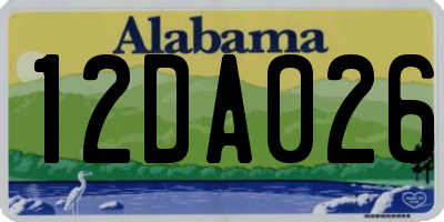 AL license plate 12DA026