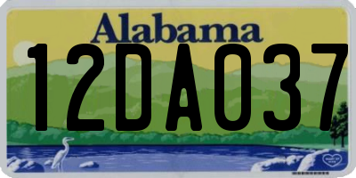 AL license plate 12DA037