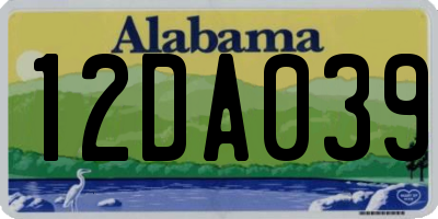 AL license plate 12DA039