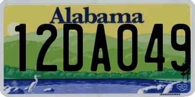 AL license plate 12DA049