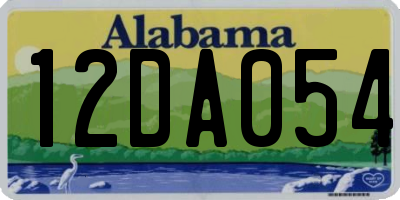 AL license plate 12DA054