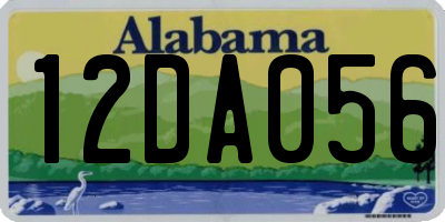 AL license plate 12DA056