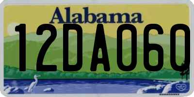 AL license plate 12DA060