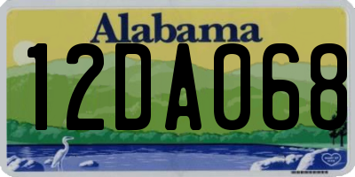 AL license plate 12DA068