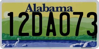AL license plate 12DA073
