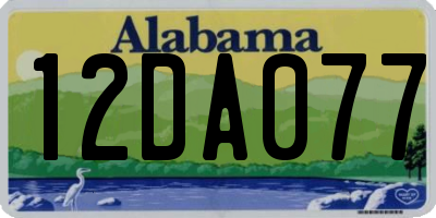 AL license plate 12DA077