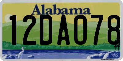 AL license plate 12DA078