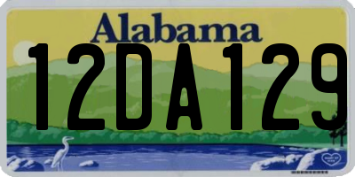 AL license plate 12DA129