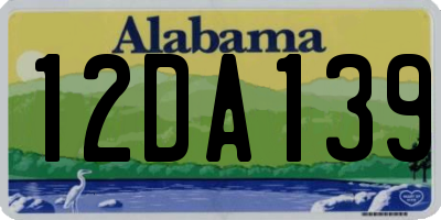 AL license plate 12DA139