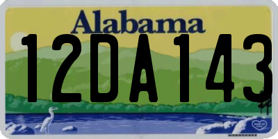AL license plate 12DA143