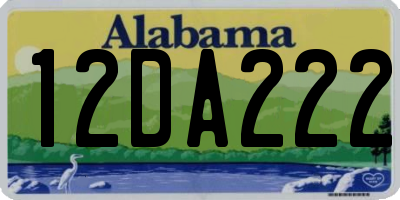 AL license plate 12DA222