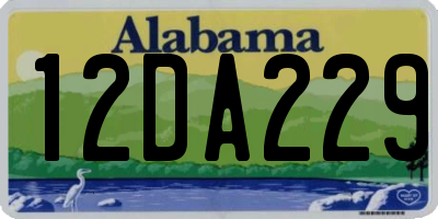 AL license plate 12DA229
