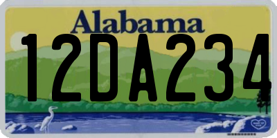 AL license plate 12DA234