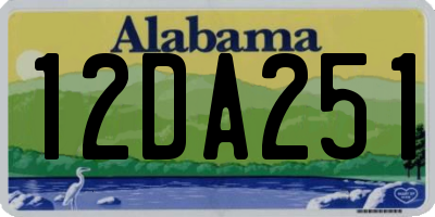 AL license plate 12DA251