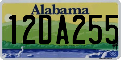 AL license plate 12DA255