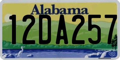 AL license plate 12DA257
