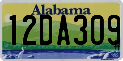AL license plate 12DA309