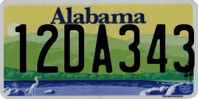 AL license plate 12DA343