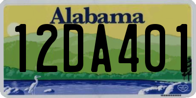 AL license plate 12DA401