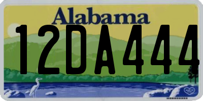 AL license plate 12DA444