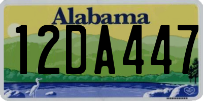 AL license plate 12DA447