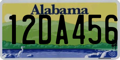 AL license plate 12DA456
