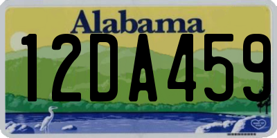 AL license plate 12DA459