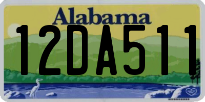 AL license plate 12DA511