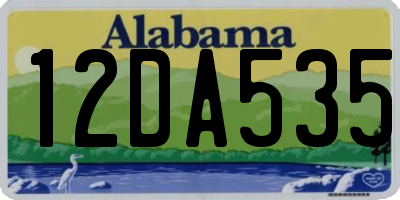 AL license plate 12DA535