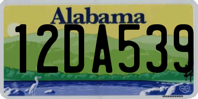 AL license plate 12DA539
